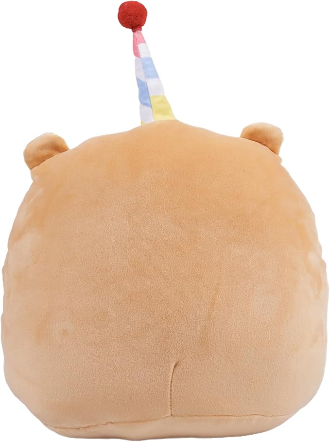 16 Inch Plush Brown Capybara Stuffed Animal Happy Birthday Capybara Hugging Pillow Birthday Capybara Plushies Throw Pillow Birthday Capybara Anime Gift for Kids and Lovers