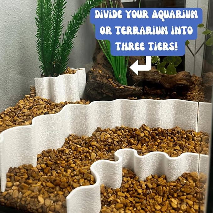 REEFSHAPE Aquarium or Terrarium Substrate Cliffs Combo Pack | Separate Substrate Layers in Aquariums or Terrariums to Create Cliffs & Depth | Made in USA (Cliff Combo, White)
