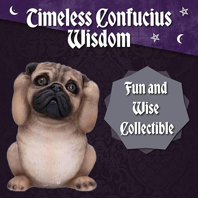 Nemesis Now Three Wise Pugs 8.5cm, Resin, Fawn