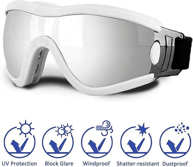 Small Dog Sunglasses with Adjustable Strap UV Protection, Winproof Puppy Sunglasses, Suitable for Dogs Eyes Protection，Soft Dog Goggles