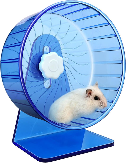 Hamster Wheel,Silent Wheel,Super Silent Hamster Exercise Wheels,Silent Hamster Wheel,Adjustable Stand Hamsters Exercise Wheels,Quiet Rat Wheel (Φ 5.5 inch, Blue)