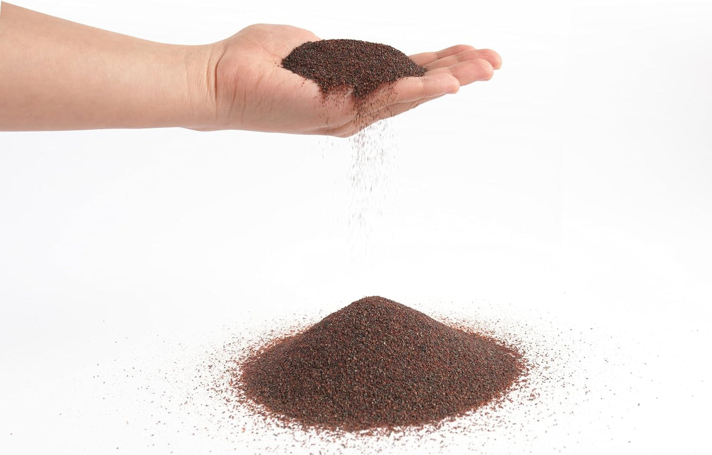 Landen Congo Aquascapeing Sand for Aquarium Landscape 2L(9lbs) X2pcs, Brown, Aquarium Natural Fine Decorative Sand, Tropical Rainforest Biotope Aquariums, Depth Enhancing, 0.4-0.9mm