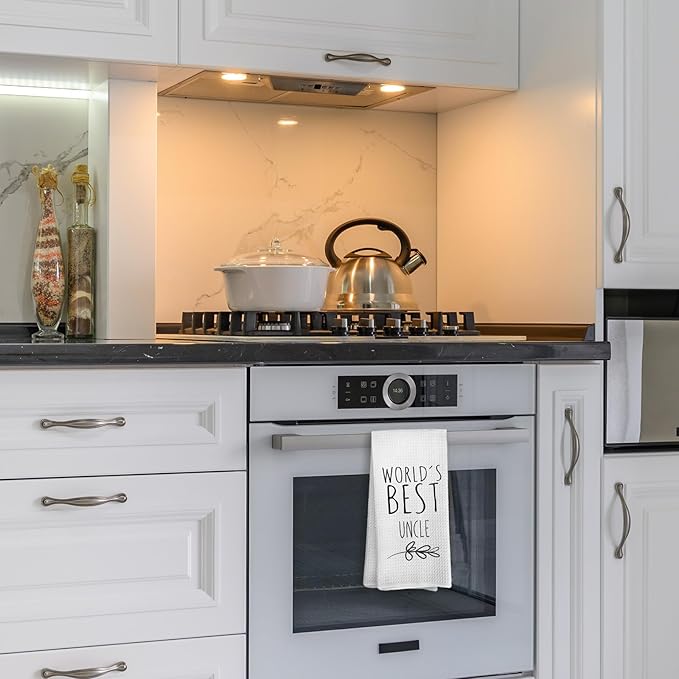 World's Best Uncle Kitchen Towels, Best Uncle Gifts for Uncle, Uncle from Kids Children, Uncle Father's Day Birthday Thanksgiving Gifts Tea Towels Kitchen Hand Towels 16x24 Inch