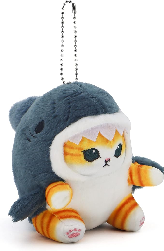 Kawaii Shark Cat Plush Toy Stuffed Animal Doll, Soft Pillow for Boys & Girls (Shark cat, 13cm/5.1in)