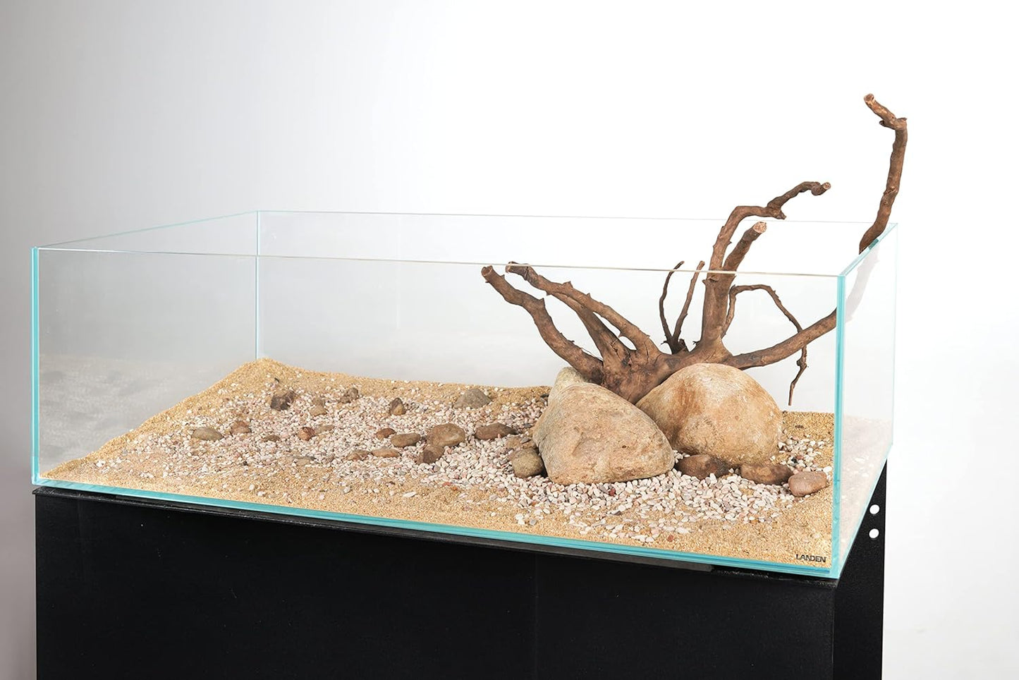 LANDEN Betanu Aquascape Sand for Aquarium Landscape, Natural Cosmetic Gravel, Granite Sand, Fish Tank Decorative Sand, Coarse Sand for Plants, Small Pea Gravel, Light Colored Gravel 3-5mm 2L (7lbs)