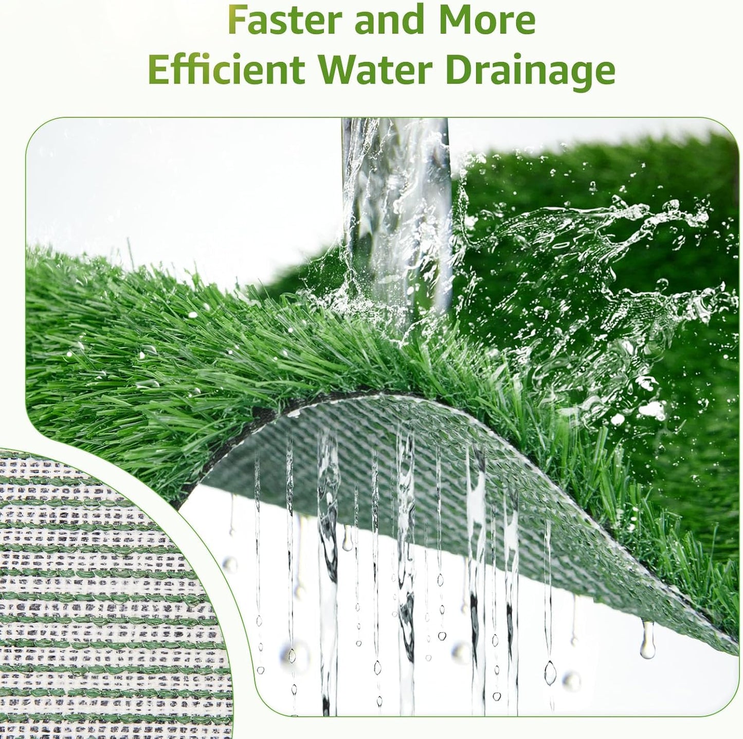 LOOBANI Dog Grass Pee Pads, Artificial Dog Grass Pads for Potty Tray, Fake Grass for Dogs to Pee On, Outdoor Indoor Pee Grass for Dog Potty (55*59 inch)