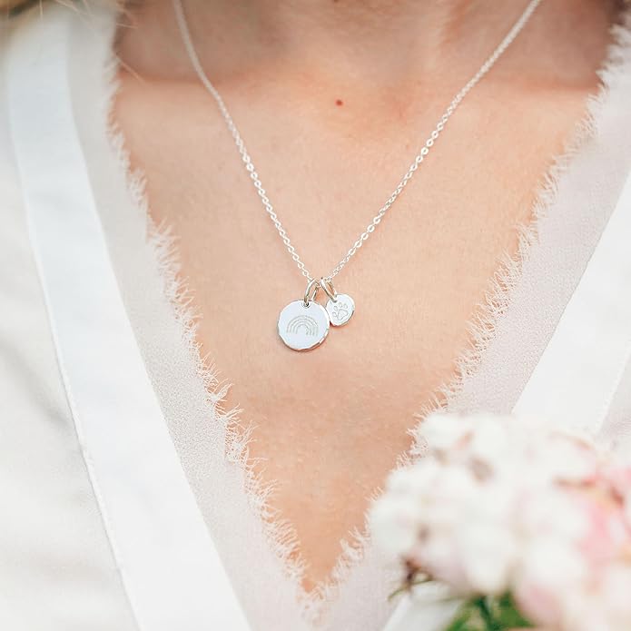 HOPE LOVE SHINE Rainbow Bridge Pet Memorial Necklace - Sympathy Gifts for Loss of a Pet - Cat & Dog Memorial Jewelry for Women & Men