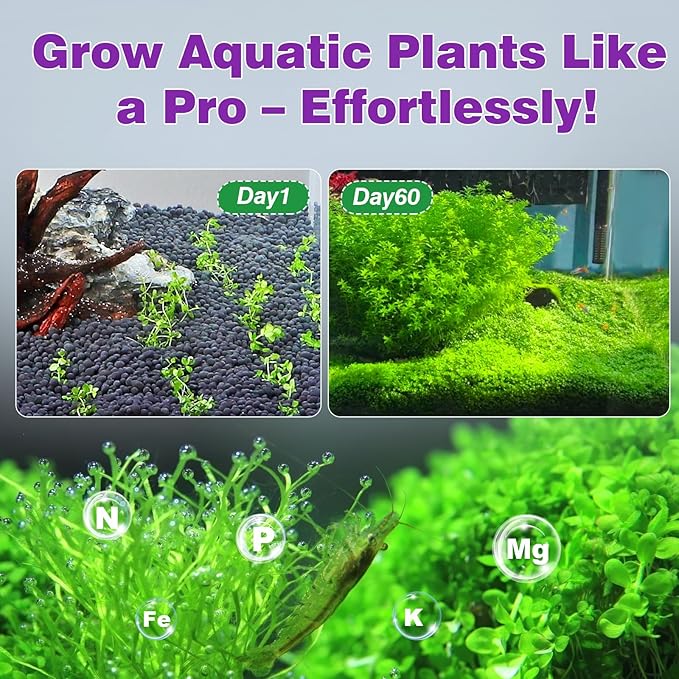 Upgraded Aquarium Soil Water Grass Mud, Ideal for Fish Tank Aquascaping Aquarium Substrate Soil for Plants and Shrimps, No Need to Wash (8.8 Pounds)
