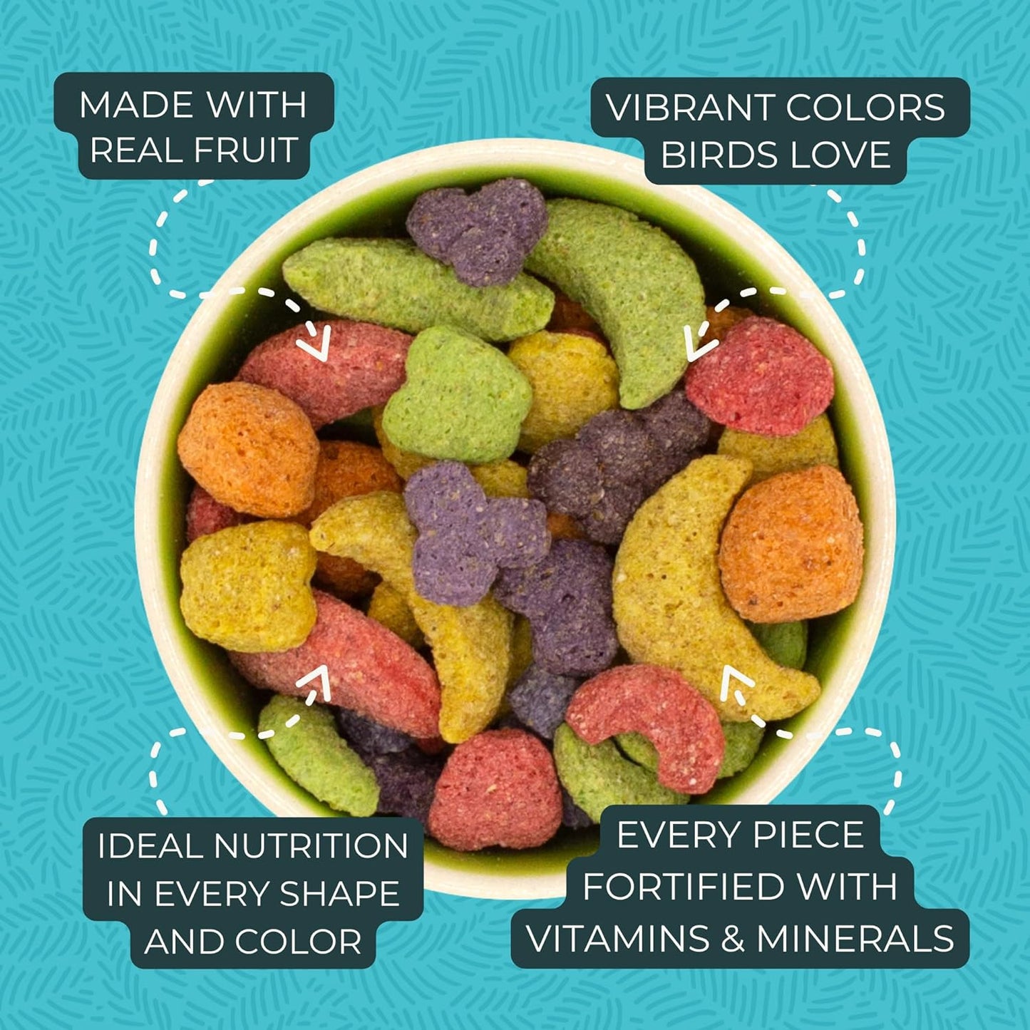 ZuPreem FruitBlend Bird Pellets, Daily Bird Food for Amazon, Cockatoo, Macaw, Core Nutrition for Large Birds, Made in USA, Pellets for Large Birds, Macaw Food (L, 3.5 lbs)