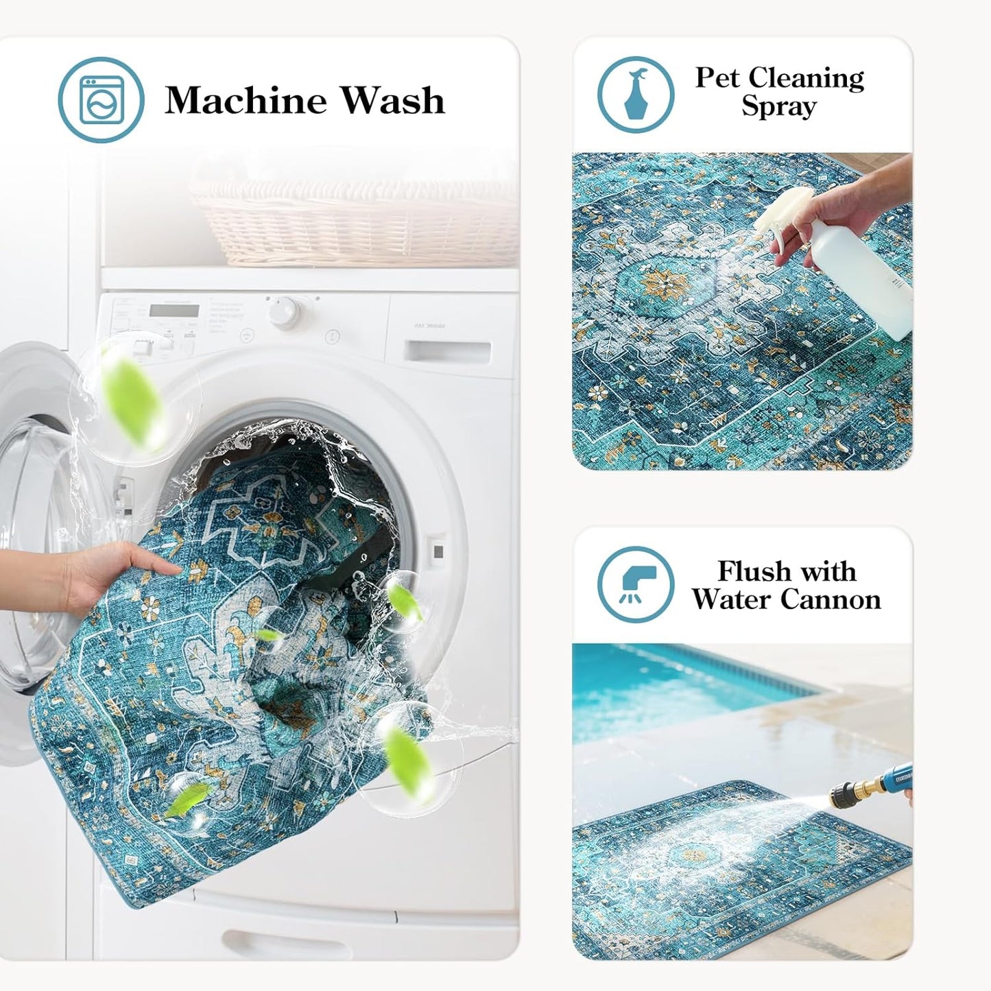 HAOCOO Washable and Reusable Pee Pads for Dogs,(1 Pack) 6Ft x 6Ft Super Absorbent Puppy Training Pads, Blue Waterproof Leak-Proof Whelping Pads Non-Slip Potty Pads for Pet Housebreaking