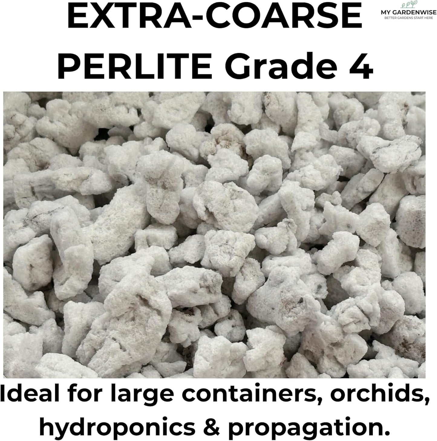 Perlite for Plants, Extra Coarse Grade 4 Horticultural Perlite, Organic Perlite for Gardening Indoor & Outdoor, Made in USA (5 quarts)