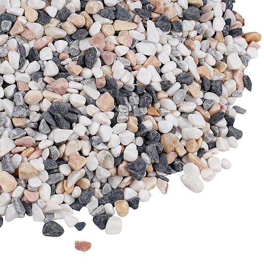 5 lbs Small Rocks for Succulents, 1/5 Inch Pebbles for Indoor Plants, Decorative Pea Gravel for Terrarium, Vases, Aquariums, Fish Tank, Drainage Rocks for Potted Plants, Bamboo,Crafts, Cactus