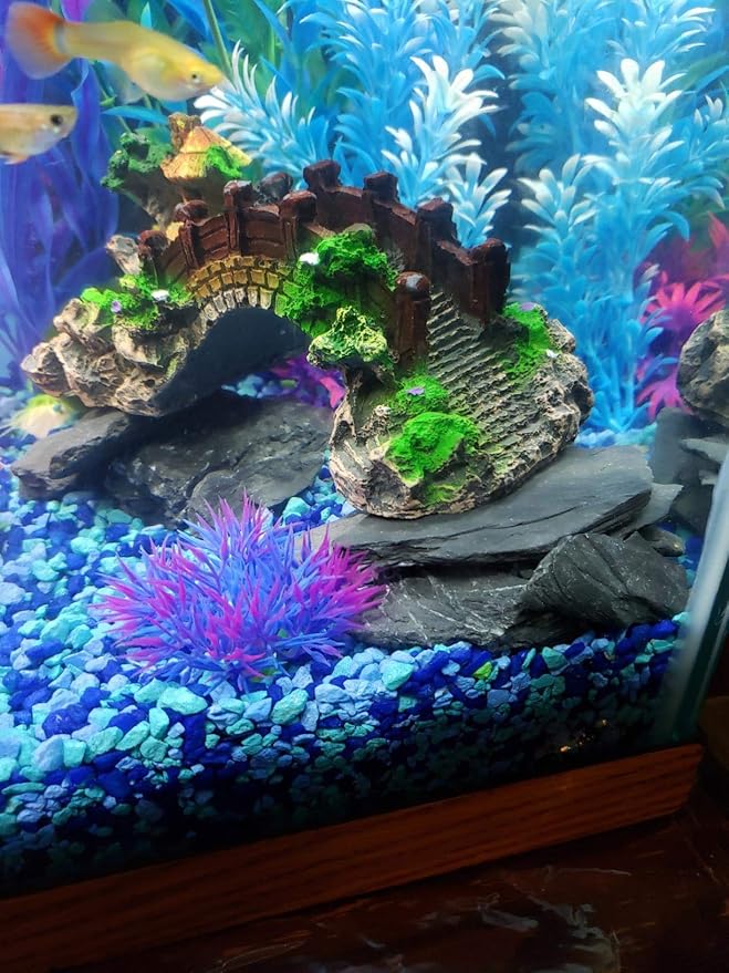 Voulosimi Natural Slate Rocks PH Neutral Stone Perfect Rocks for Aquariums, Landscaping Model,Tank Decoration,Amphibian Enclosures (3.5 LB, 1-3 inch)