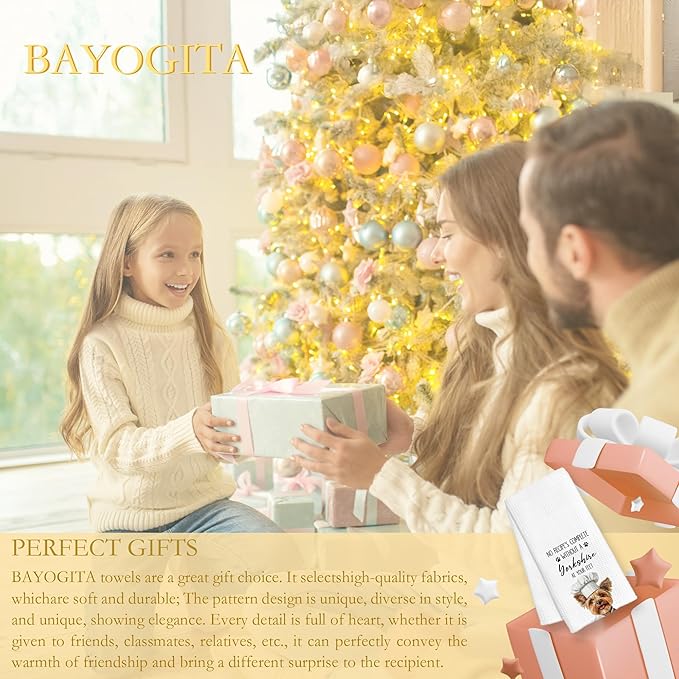 Yorkshire Terrie Gifts Kitchen Towels Decorative, Yorkie Gifts for Women Yorkie Lovers Dish Tea Towels for Kitchen Drying, Yorkshire Terrie Dog Hand Towels, 16x24 Inch