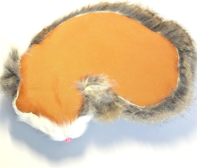 Realistic Furry Sleeping Cat Figurine Simulation Kitty Lifelike Kitten Home Office Shelf Decorative Statue, Synthetic Fur Pet Replica (Brown)