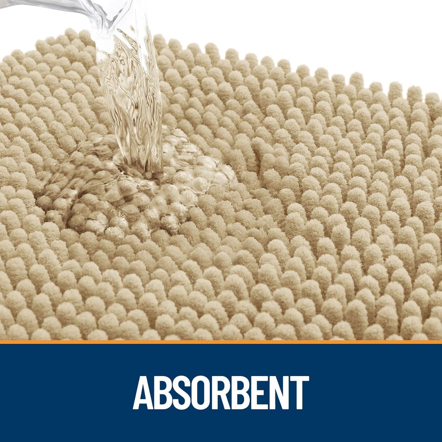 OLANLY Dog Door Mat for Muddy Paws 44x32, Absorbs Moisture and Dirt, Absorbent Non-Slip Washable Doormat, Quick Dry Chenille Mud Mat for Dogs, Entry Indoor Entryway Carpet for Inside Floor, Beige