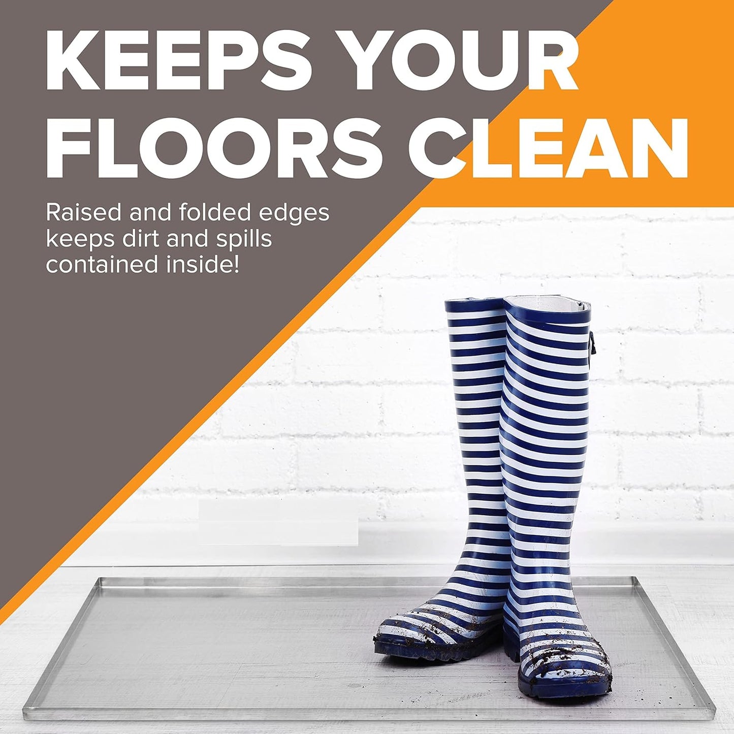 41.5" x 23" Metal Replacement Dog Crate Pan Chew Proof Crack Proof Pet Kennel Tray Central Dog Training Crate Pan Pet Supplies, Galvanized, 1" H