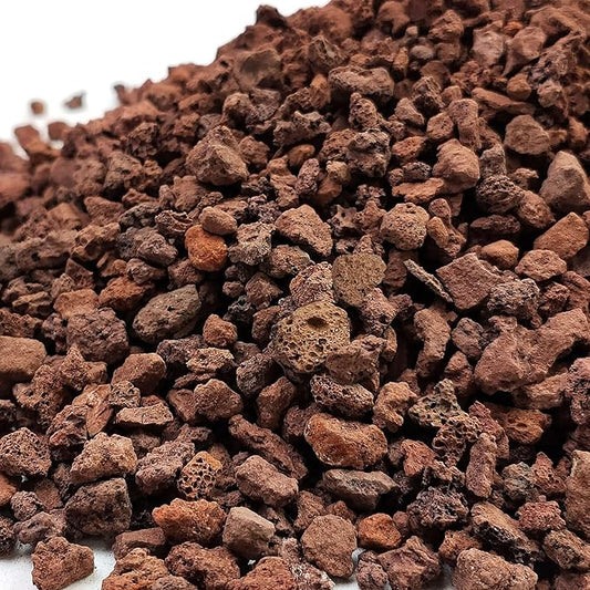 10 lbs Red Lava Rocks for Fire Pits,5-8 mm Crush Volcanic Rock Gravel Potting Mix for Succulent Cactus Bonsai Aquarium and Garden Landscaping