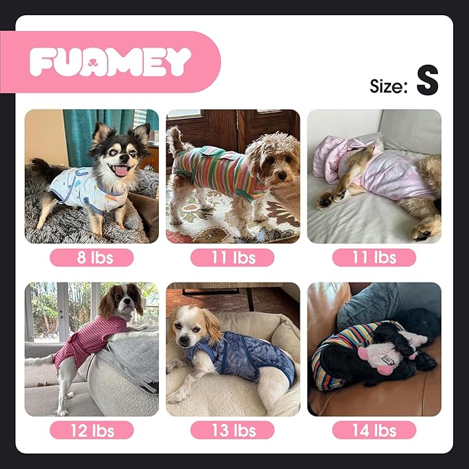 FUAMEY Dog Recovery Suit Male,Dogs Surgery Neuter Suits Puppy Spay Shirts for Female Protect Dog's Skin Anti Licking Abdominal Wounds Doggie Onesie Pet Bodysuit Alternative to Cone Orange S