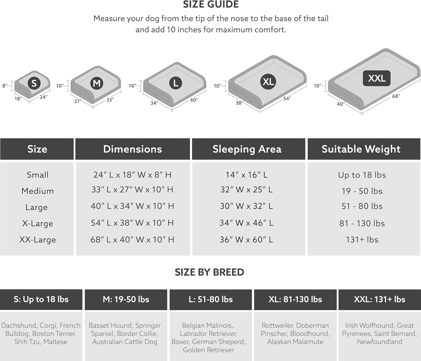 K9 Ballistics Tough Orthopedic Large Bolster Dog Bed - Washable, Durable and Water Resistant Dog Bed - Made for (L) Large Big Dogs, 40"x34", Sandstone