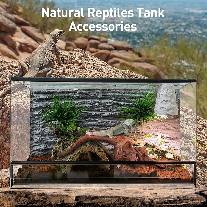 WDEFUN Natural Driftwood for Aquarium Decor, 2-Piece 10''-14'' Large Driftwood for Decorations on Fish Tank, Reptiles Bearded Dragon Accessories or Air Plants