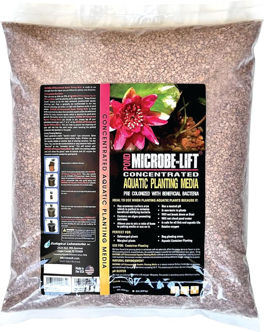 MICROBE-LIFT MLCAPM10 Concentrated Aquatic Planting Media for Accelerated Plant Growth in Ponds and Water Gardens, 10 Pounds