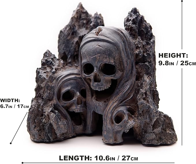 Fish Tank Decor Rocks.Aquarium Decoration Model.Easy and Quick Solution for Aquascaping.(Skull Canyon)