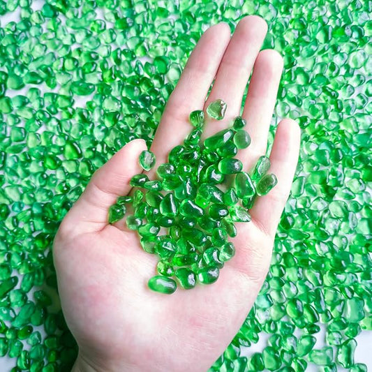 Keedolla Aquarium Gravel Fish Tank Rocks Pebbles Small, Irregular Sea Glass Pebbles Stones for Crafts, Vase Fillers, Aquarium, Fish Turtle Tank Decorations 0.93LB