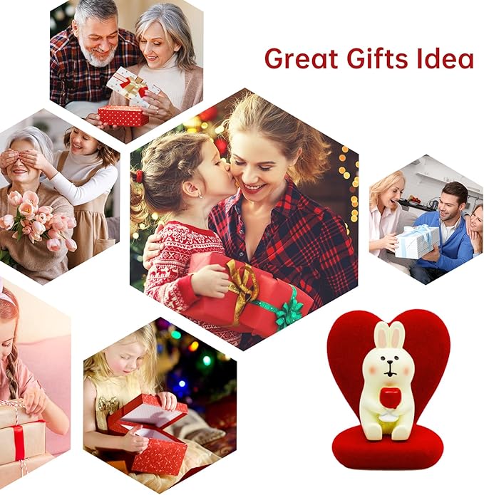 Small Easter Bunny Figurine Cute Mini Rabbit Holding Red Wine Figurine Resin Rabbit for Office, Home Decoration Perfect Cute Rabbit Gift for Rabbit Lovers - Heart-Shaped Sofa