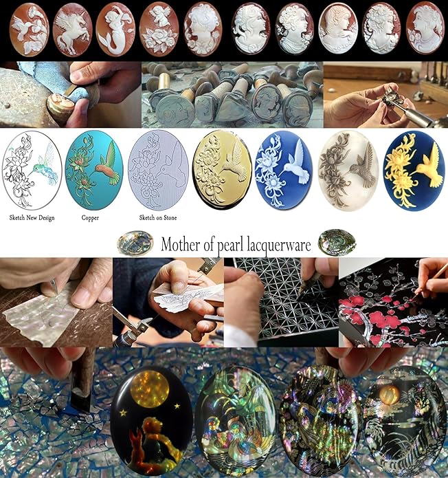 Yspace Lucky Clover Cameo Necklace Best Friend Heart Charms Jewelry 2 Chain Deluxe Gift