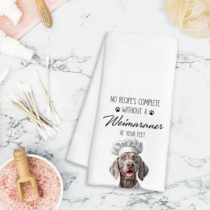 Weimaraner Gifts Kitchen Towels Decorative, Weimaraner Dog Dish Tea Towels for Kitchen Drying, Weimaraner Dog Mom Lovers Gifts Hand Towels, 16x24 Inch