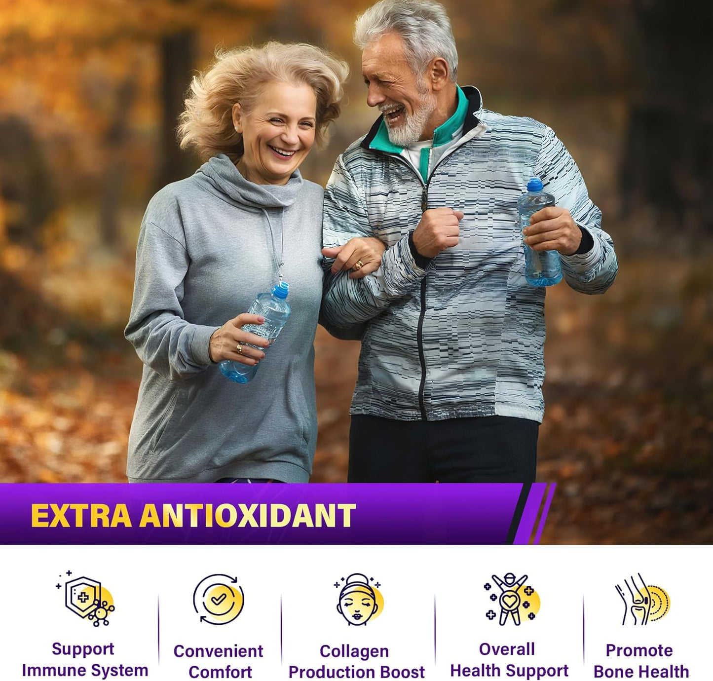 Glucosamine Chondroitin Gummies, Sugar Free Glucosamine Chondroitin MSM Supplement, Extra Strength with Boswellia Turmeric, Hydrolyzed Collagen & Hyaluronic Acid, Bone Health for Men & Women, 120 Cts