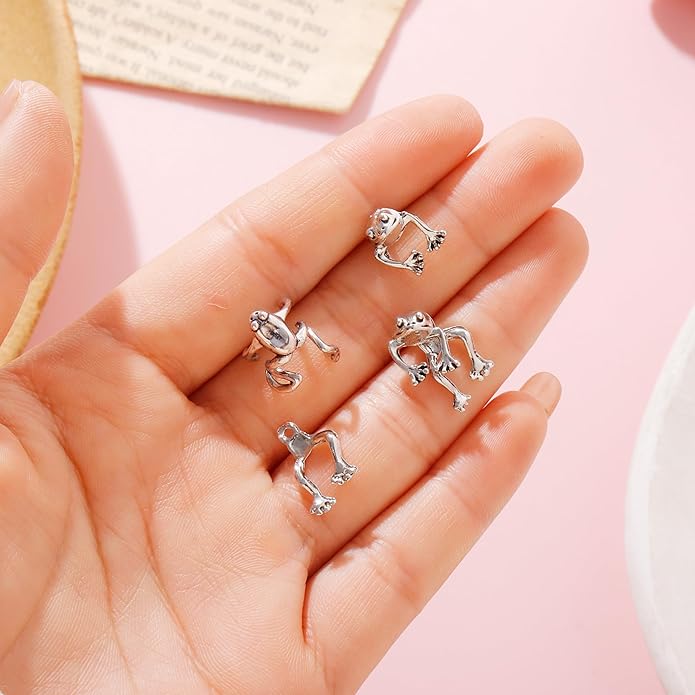 Frog Earrings for Women Mothers Day Gifts Vintage Frogs Shaped Stud Earrings Funny Cute 3D Animal Earrings Jewelry Gifts