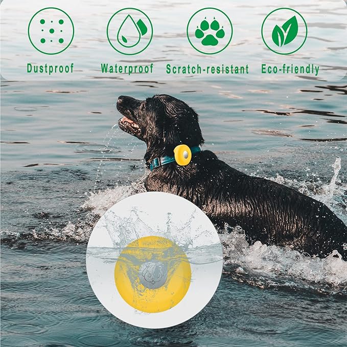 Airtag Holder for Dog Collar, Cibaabo Silicone Air Tag Case Cover Compatible with Apple Airtags for 0.8-1.2inch Cat Pet Collar Harness Loop