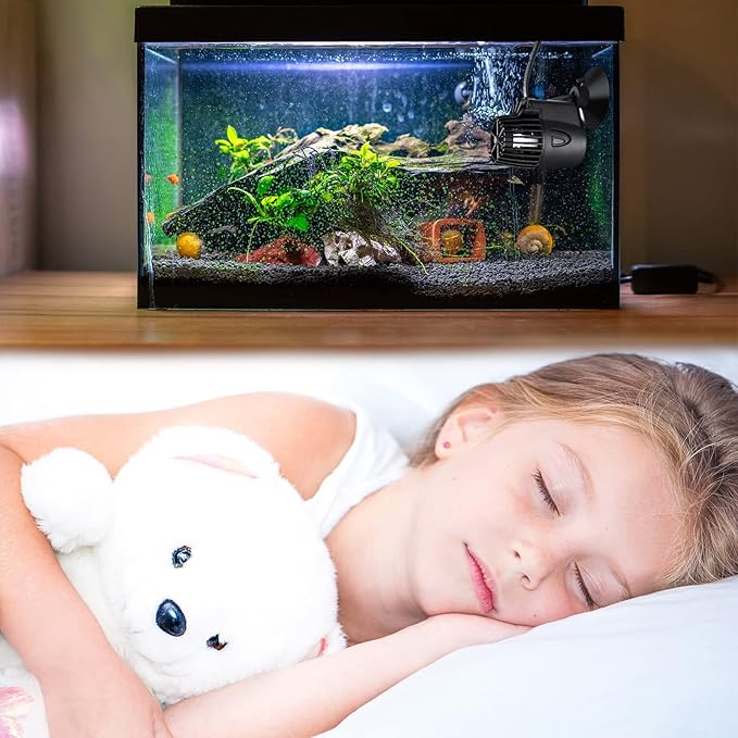 Zhengmy 4 Pcs 800 Gph Aquarium Circulation Pump with Magnetic Suction Base 360 Degree Rotating Wave Maker Submersible Aquarium Powerhead Wave Maker for 20-100 Gal Freshwater Saltwater Fish Tank