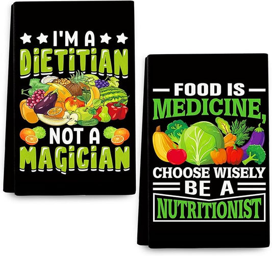 Funny Vegetable Kitchen Towels Set of 2, Soft Absorbent Decorative Dish Towels Hand Towels Cute Tea Towels Housewarming Gifts Farmhouse Bathroom Holiday Home Decor 16"x24"