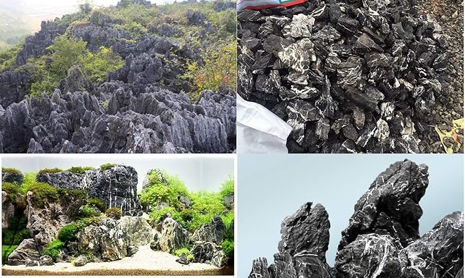 Voulosimi 12 lb Seiryu Rock Stone for Aquariums, Landscaping Model,Tank Decoration