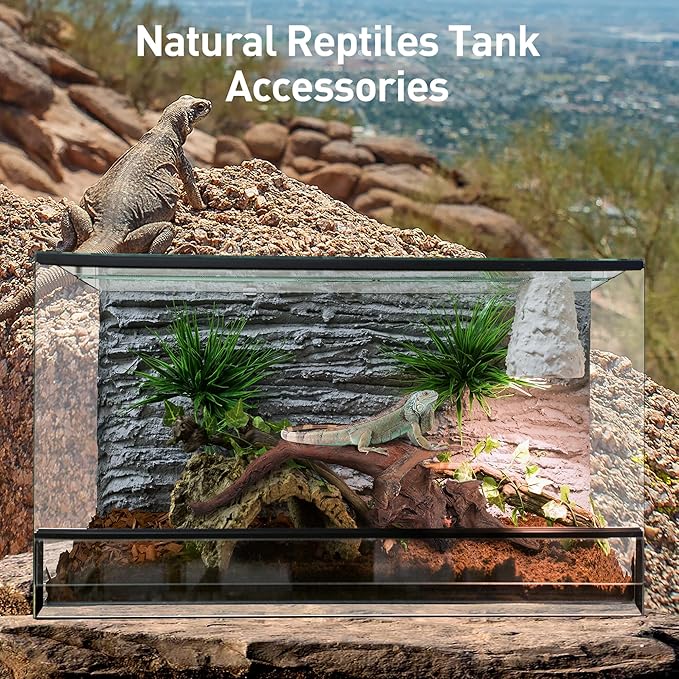 WDEFUN Natural Driftwood for Aquarium Decor, 3-Piece 7''-11'' Large Driftwood for Decorations on Fish Tank, Reptiles Bearded Dragon Accessories or Air Plants