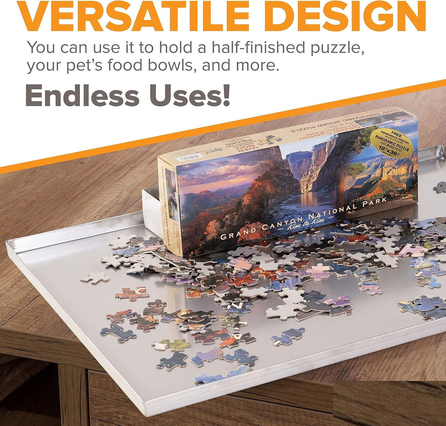 46.5" x 27.5" Metal Replacement Dog Crate Pan Chew Proof Crack Proof Pet Kennel Tray Central Dog Training Crate Pan Pet Supplies, Stainless Steel, 1" H