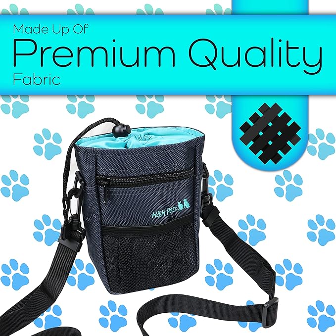 H&H Pets Dog Treat Pouch with Shoulder Strap, Waste Bag Dispenser, Dog Treat Pouch, Training Accessories